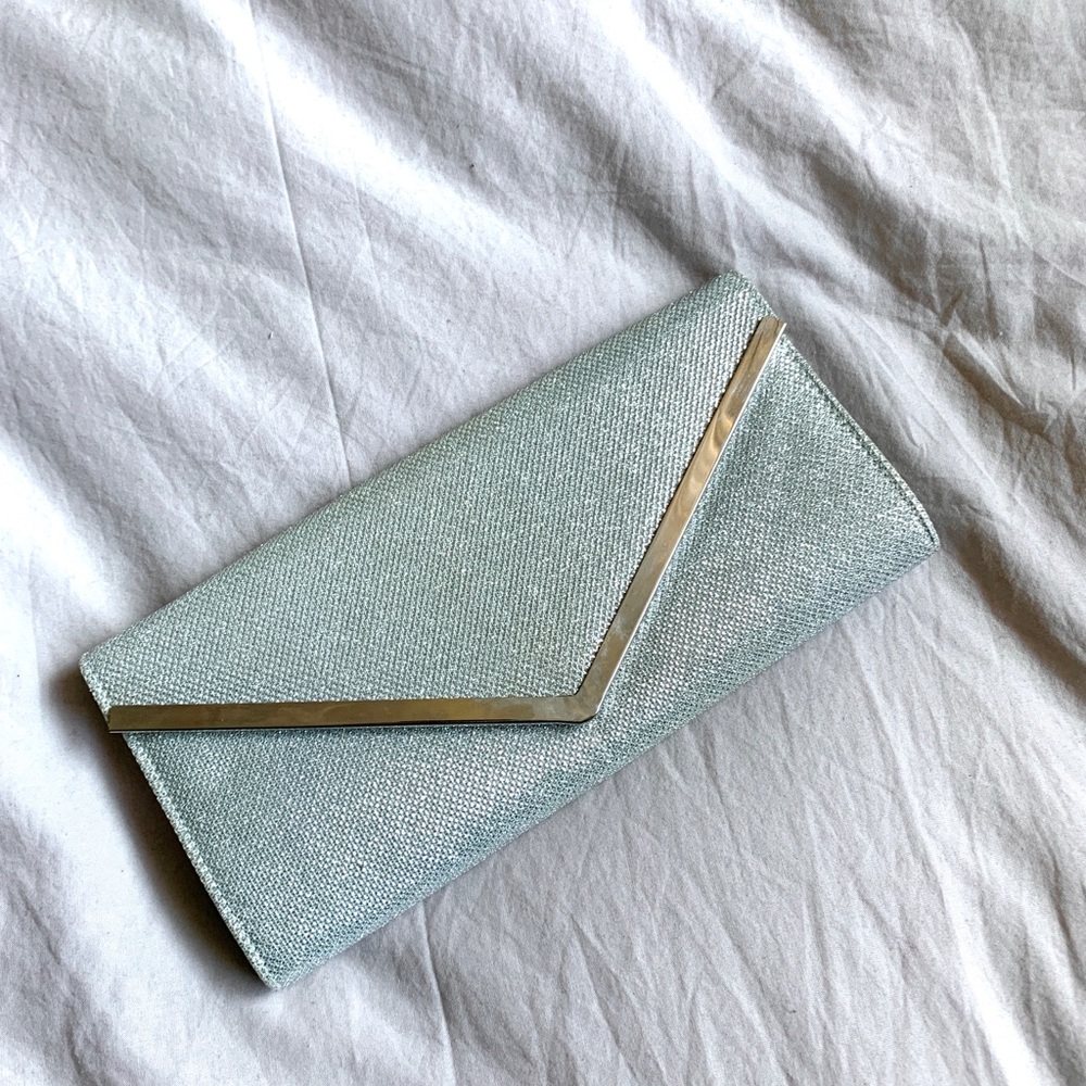 NWT Aldo Silver Clutch
